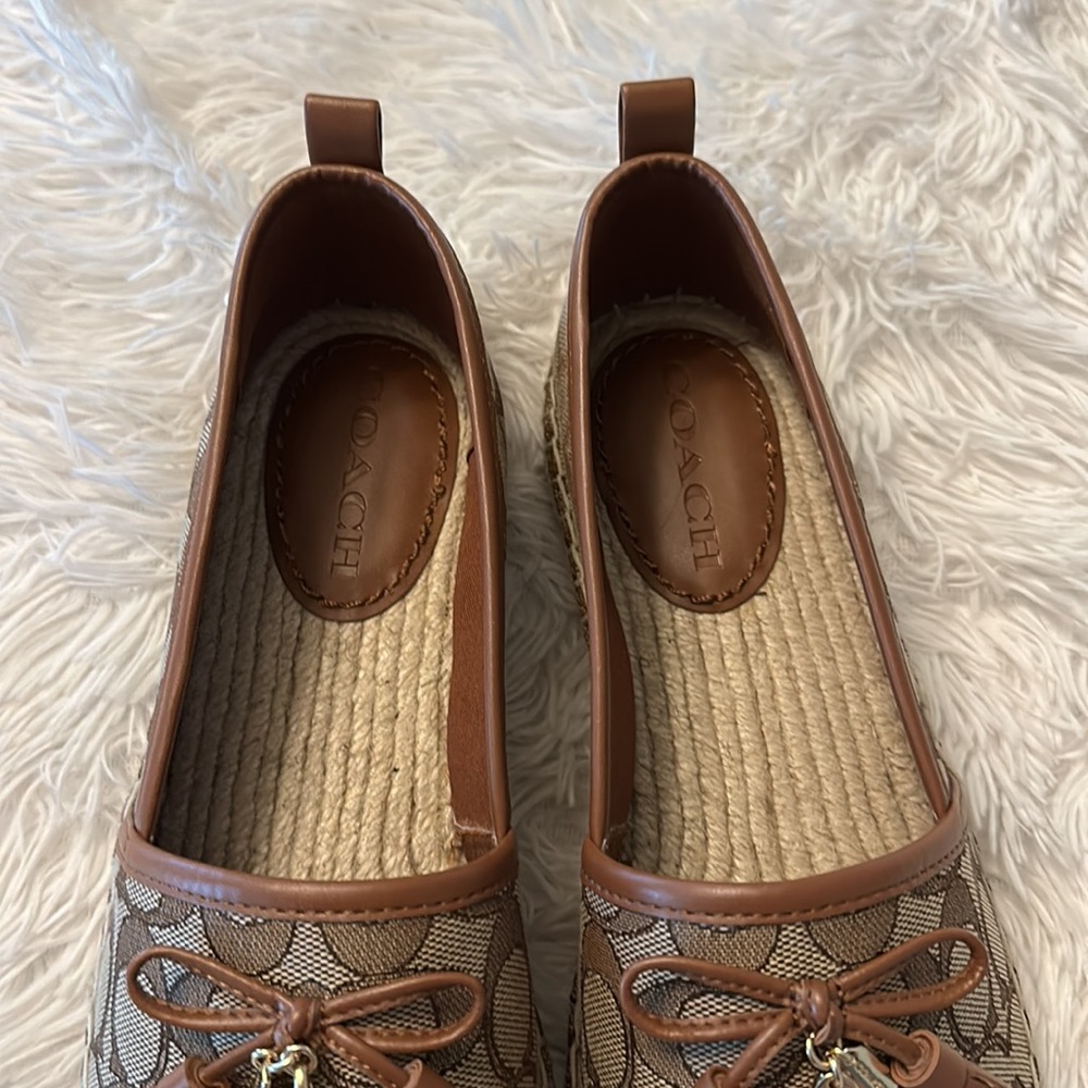 Coach Branded Espadrilles Closed Toe Flat - Picture 4 of 5